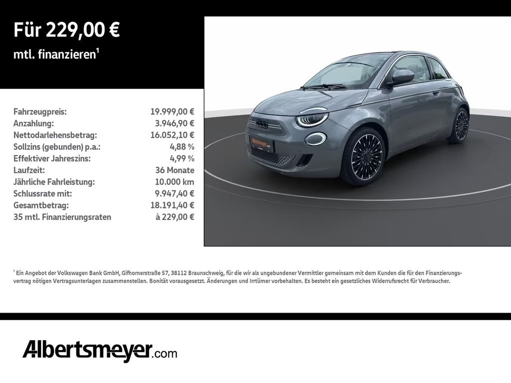 Fiat 500e La Prima