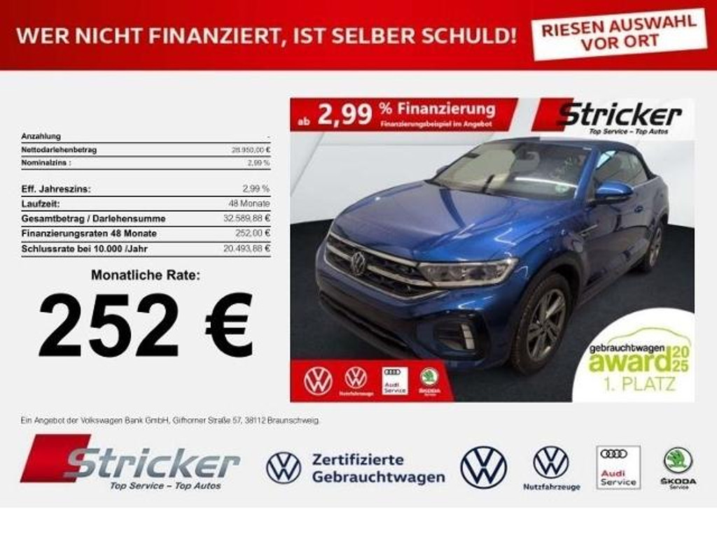 Volkswagen T-Roc DSG Cabriolet R-Line