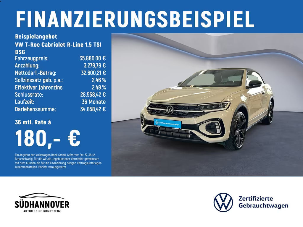 Volkswagen T-Roc DSG Cabriolet R-Line 1.5 TSI