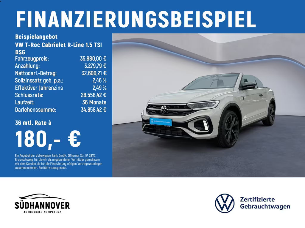 Volkswagen T-Roc DSG Cabriolet R-Line 1.5 TSI