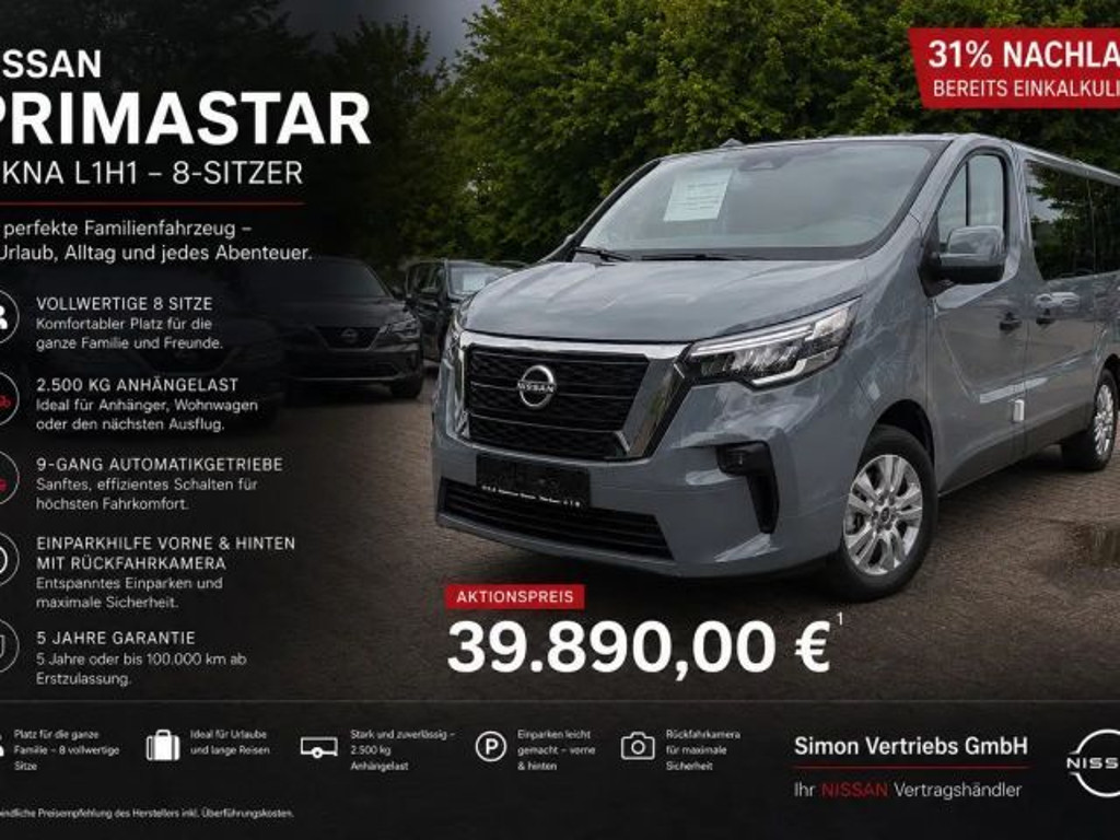 Nissan Primastar Tekna L1H1 dCi 170