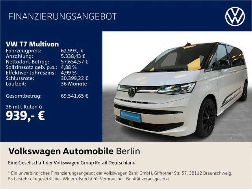 Volkswagen Multivan DSG 2.0 TDI T7