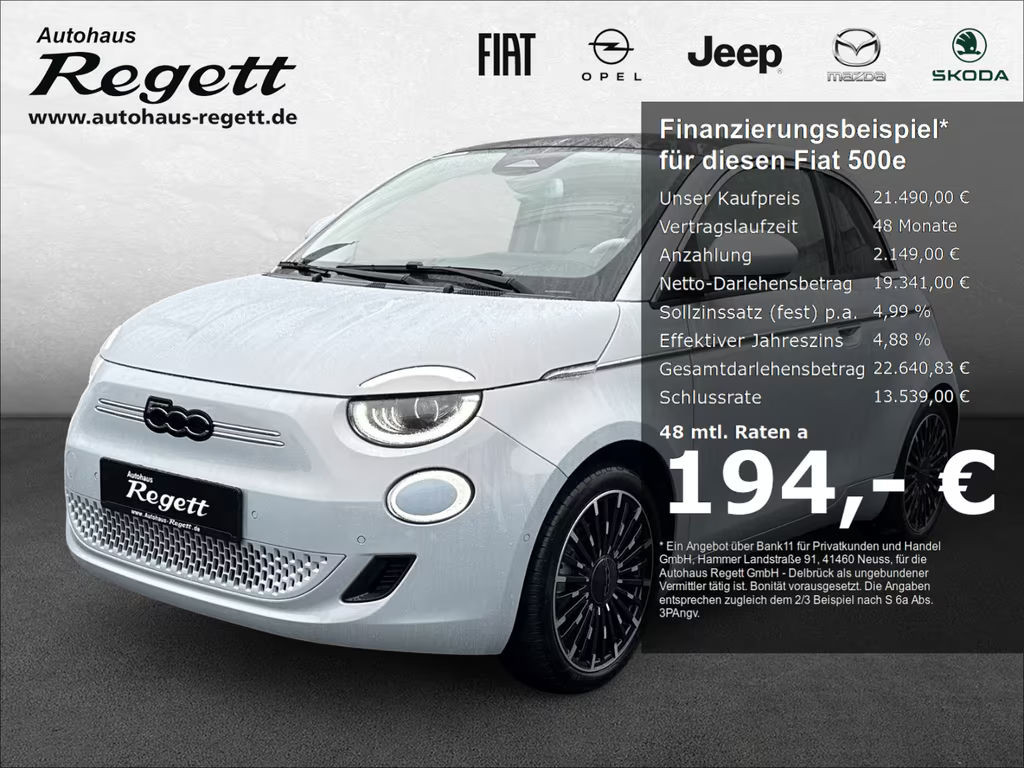 Fiat 500e La Prima