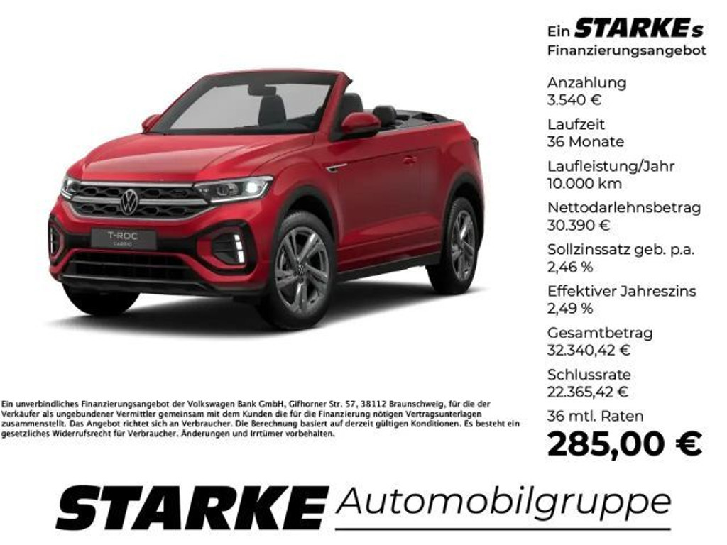 Volkswagen T-Roc DSG Cabriolet R-Line 1.5 TSI