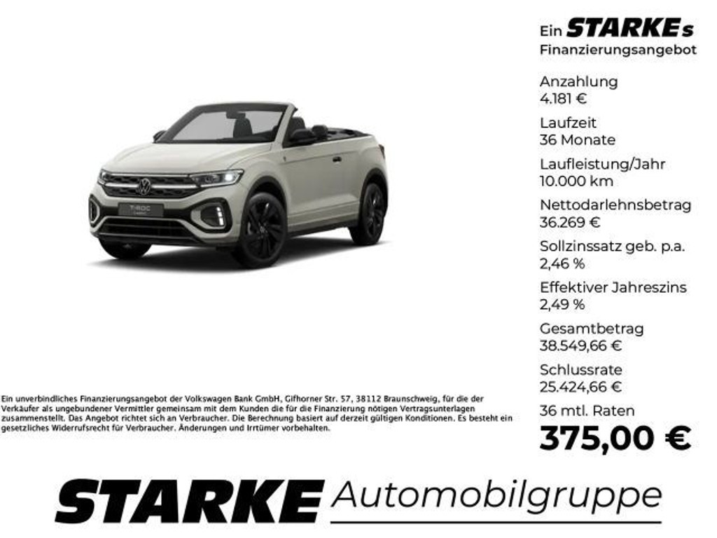 Volkswagen T-Roc DSG Cabriolet R-Line 1.5 TSI