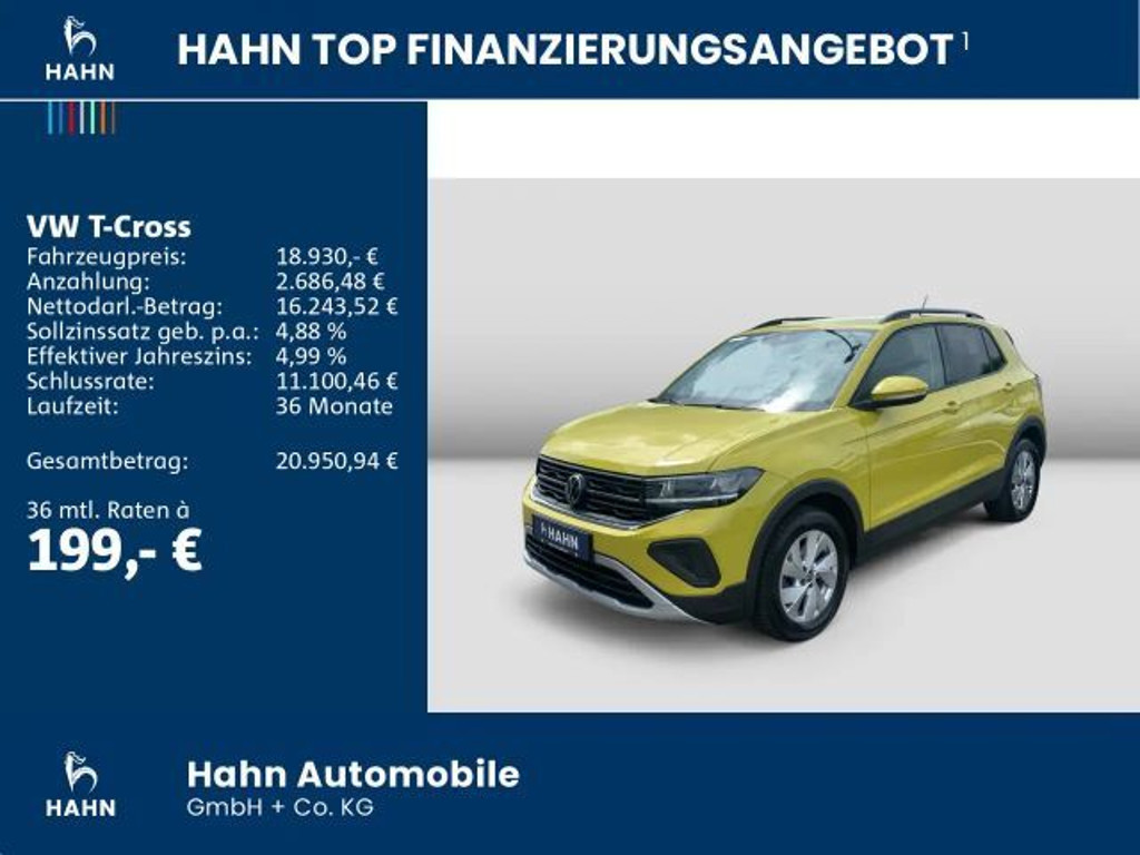Volkswagen T-Cross Life 1.0 TSI