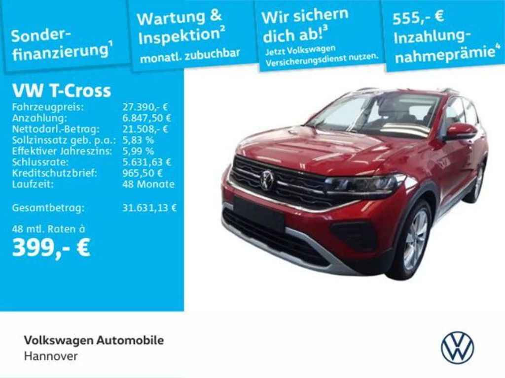 Volkswagen T-Cross DSG Life 1.5 TSI