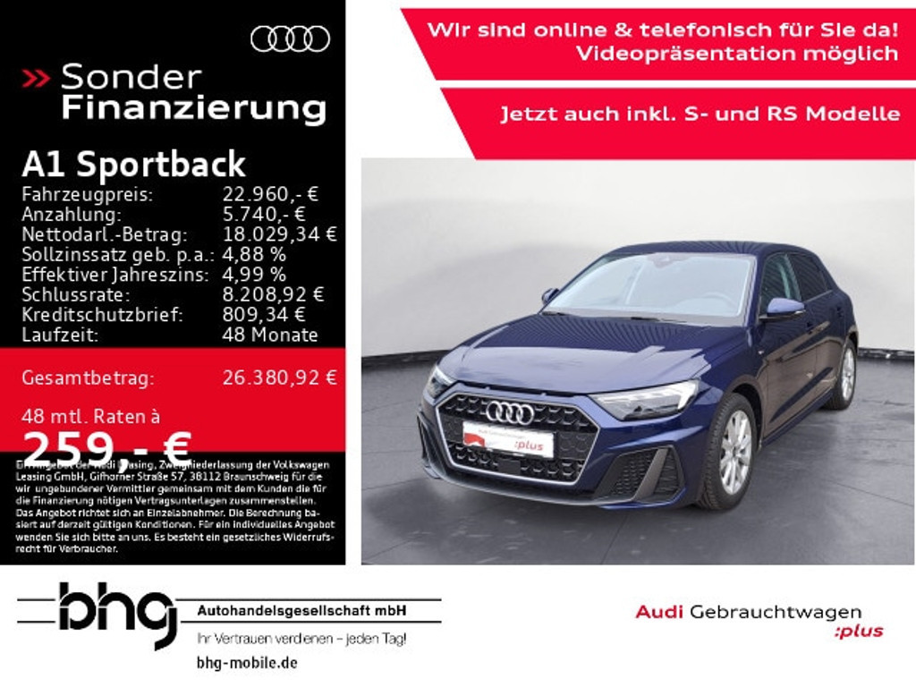 Audi A1 Sportback S-Line 30 TFSI