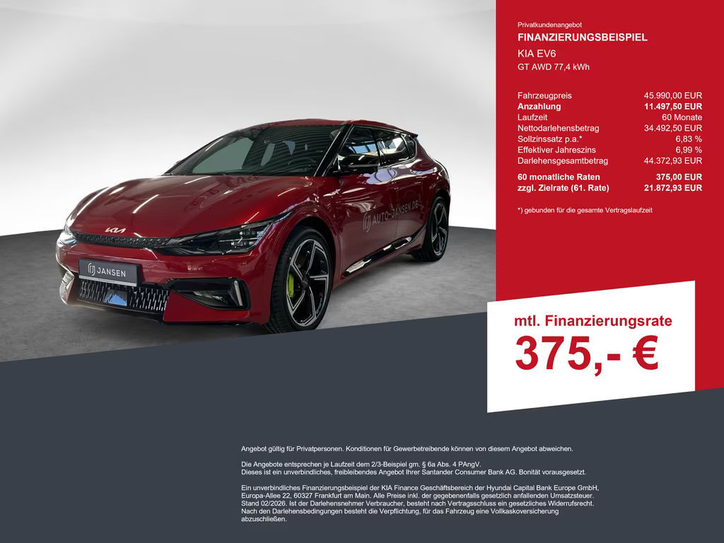 Kia EV6 GT-Line 77,4 kWh Vierwielaandrijving