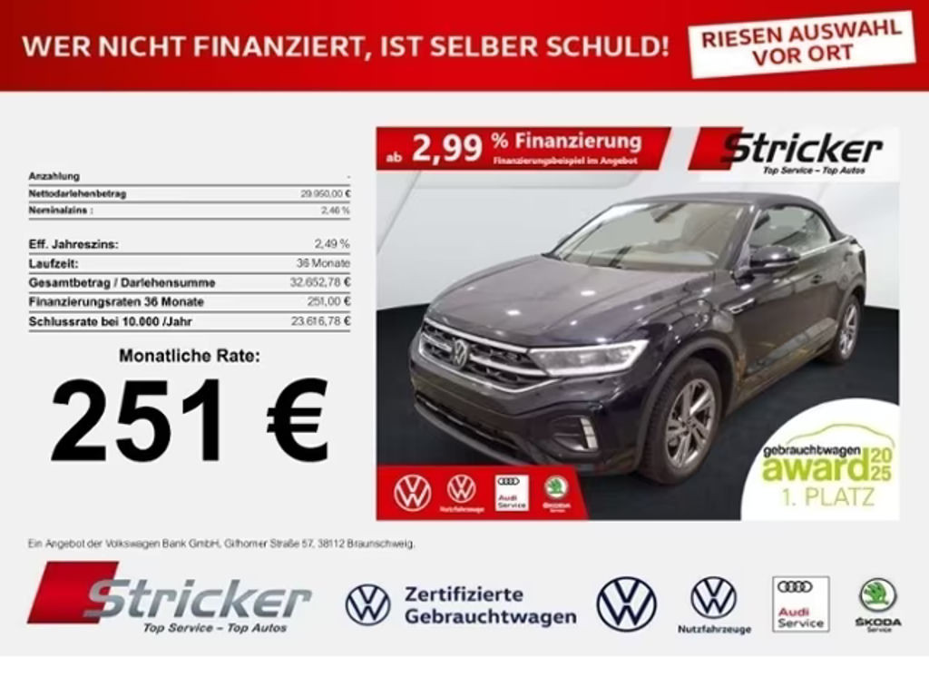 Volkswagen T-Roc DSG Cabriolet R-Line