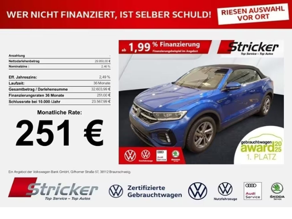 Volkswagen T-Roc DSG Cabriolet R-Line