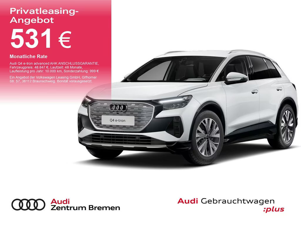 Audi Q4 e-tron advanced AHK ANSCHLUSSGARANTIE Navi
