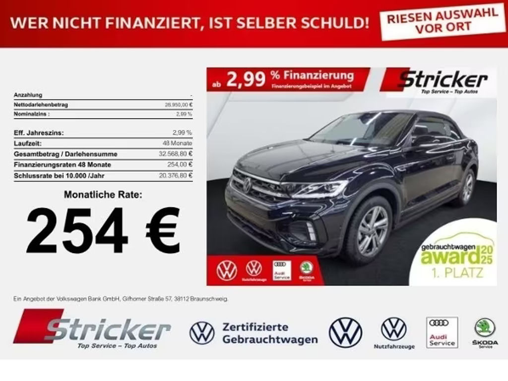 Volkswagen T-Roc DSG Cabriolet R-Line