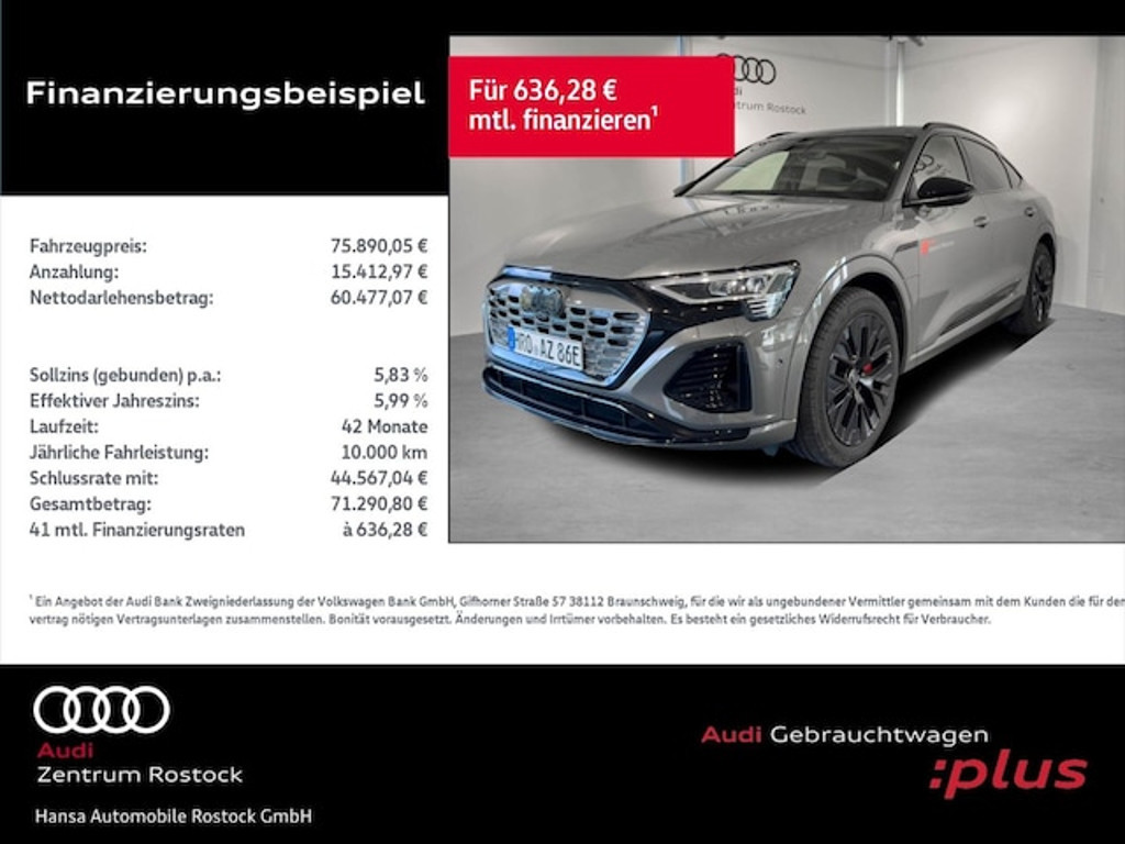 Audi Q8 e-tron Sportback Quattro S-Line 55