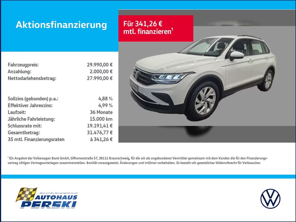 Volkswagen Tiguan 4Motion DSG Life 2.0 TDI