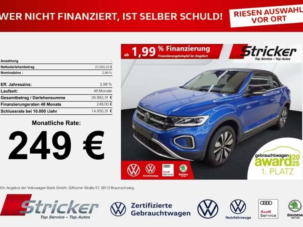 Volkswagen T-Roc Cabriolet 1.0 TSI