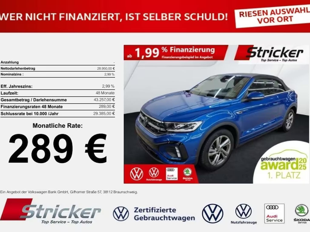Volkswagen T-Roc Cabriolet R-Line 1.5 TSI