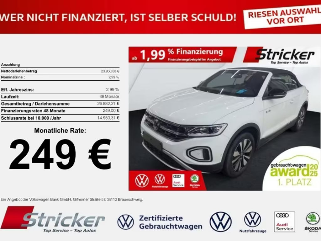 Volkswagen T-Roc Cabriolet 1.0 TSI