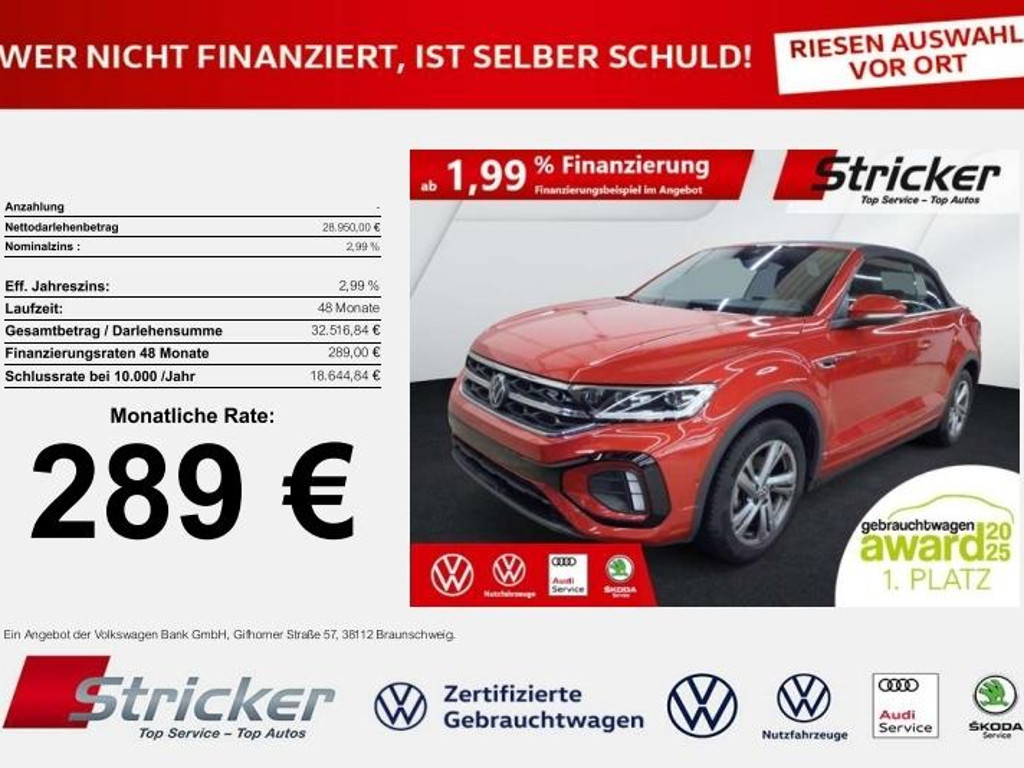 Volkswagen T-Roc Cabriolet R-Line 1.5 TSI