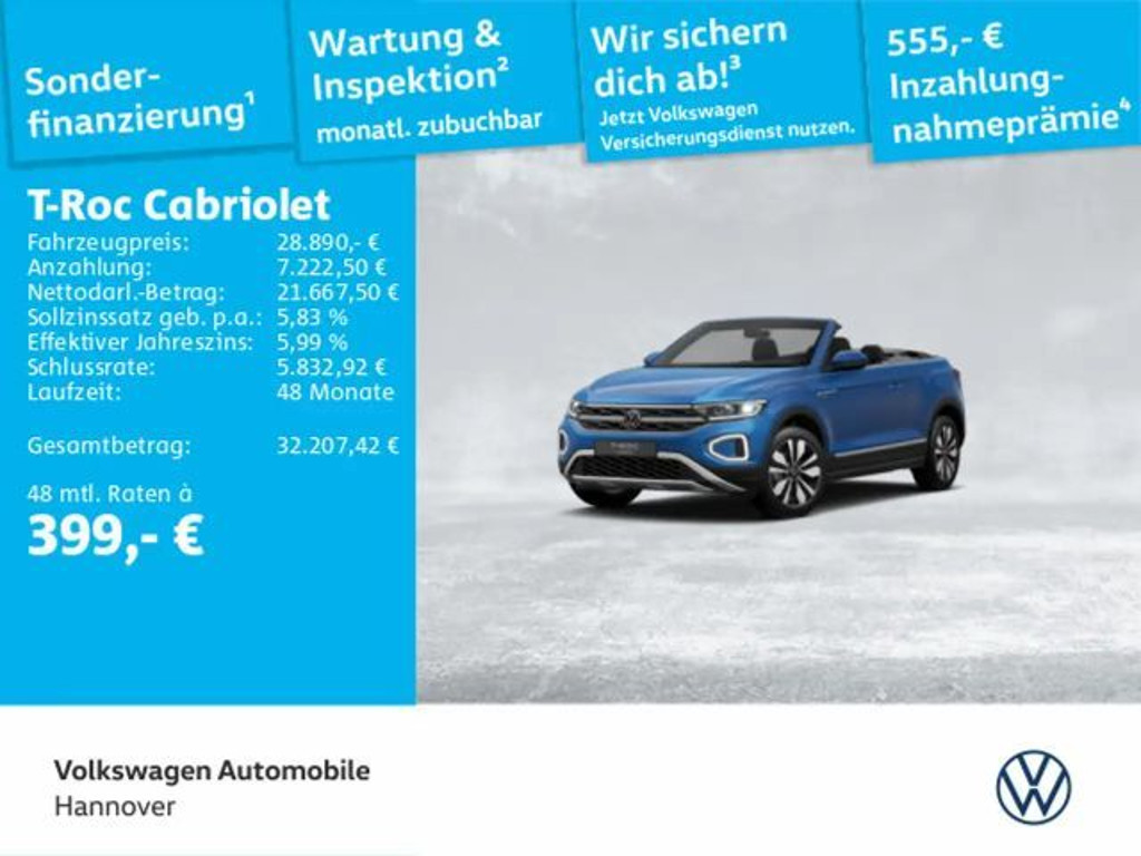 Volkswagen T-Roc DSG Cabriolet 1.5 TSI Move
