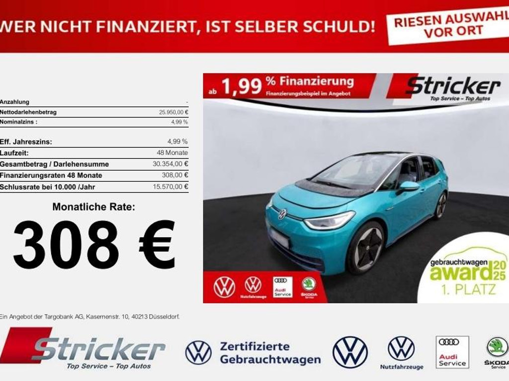 Volkswagen ID.3 Performance 77 KWh Pro 150 kW