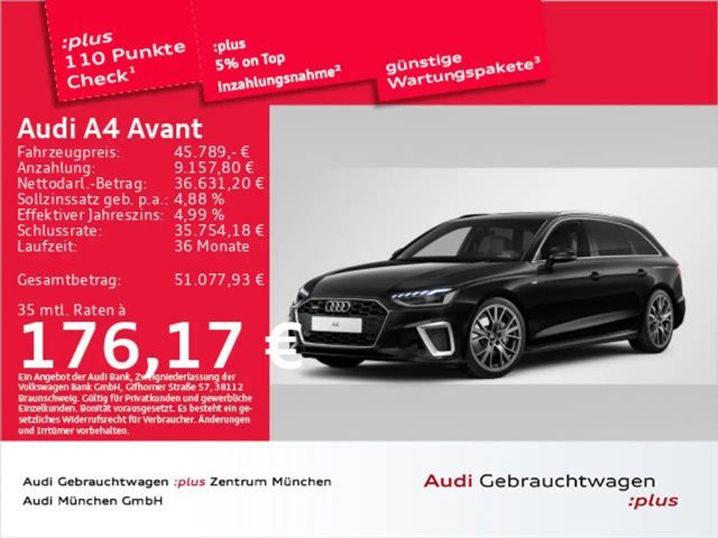 Audi A4 Quattro S-Line S-Tronic 40 TDI