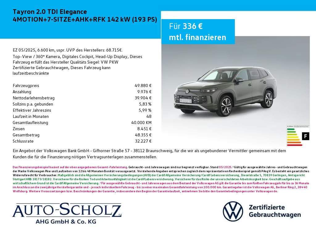 Volkswagen Tayron 4Motion 2.0 TDI Elegance Elegance