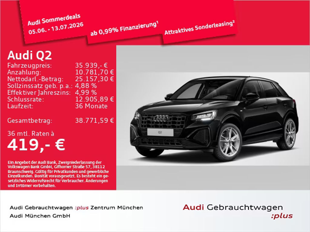Audi Q2 Quattro S-Line S-Tronic 40 TFSI