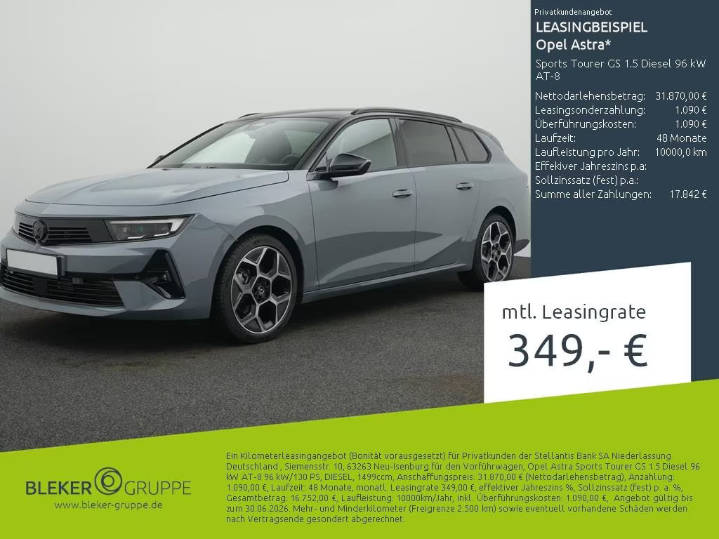 Opel Astra Sports Tourer Grand Sport 1.5 Turbo GS-Line