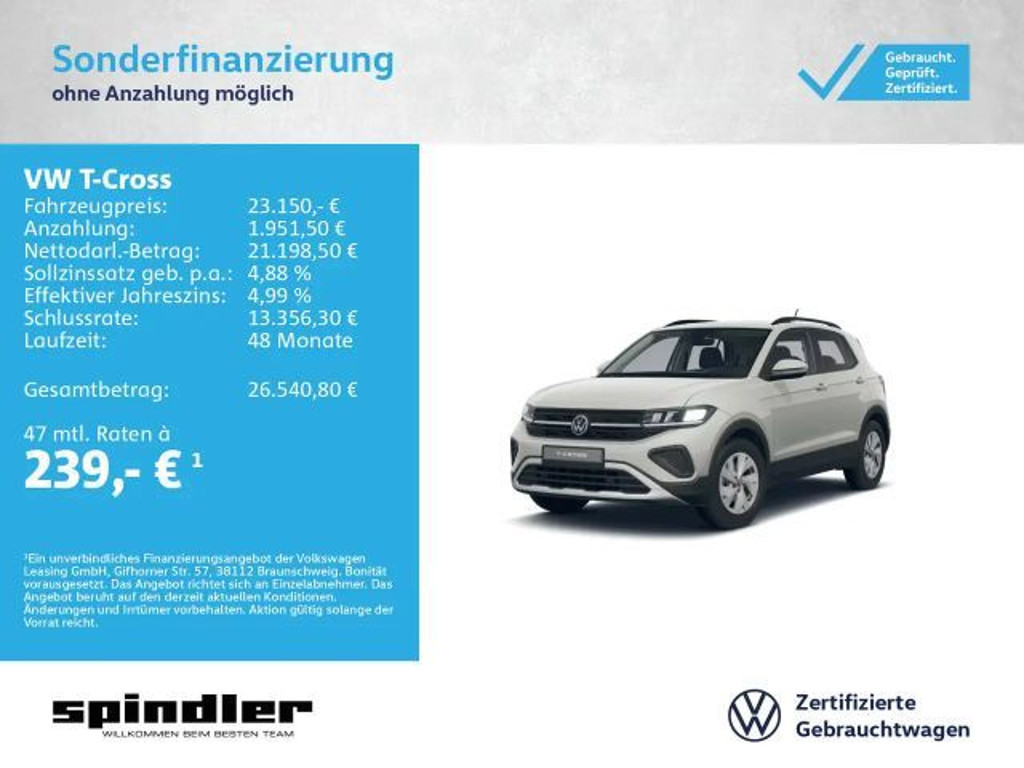 Volkswagen T-Cross DSG Life 1.0 TSI IQ.Drive