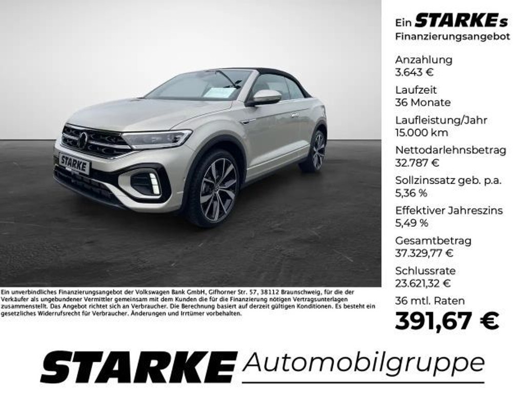 Volkswagen T-Roc DSG Cabriolet R-Line 1.5 TSI