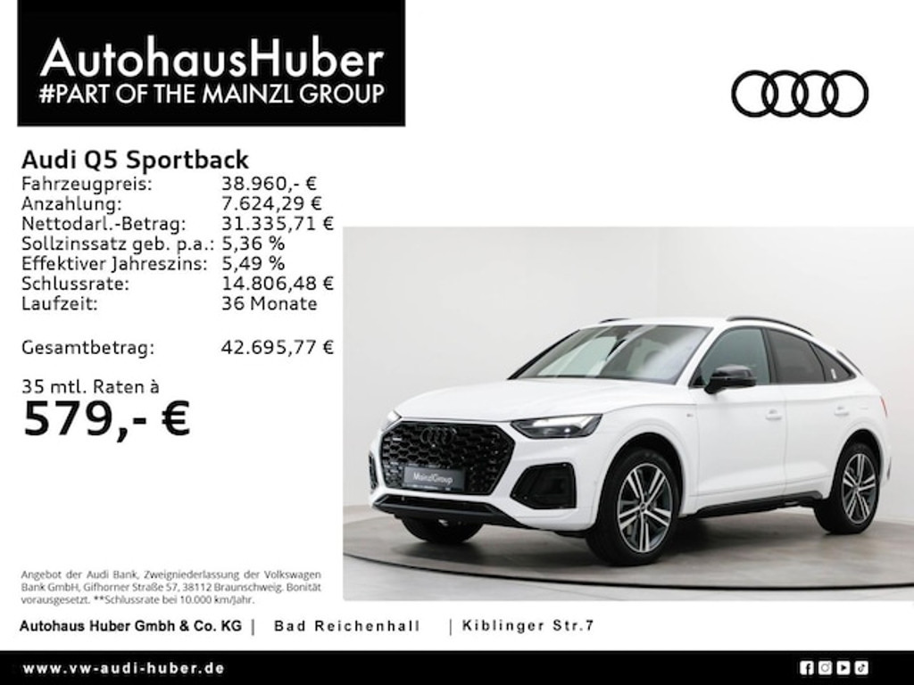 Audi Q5 Sportback Quattro S-Line S-Tronic Hybride 55 TFSI