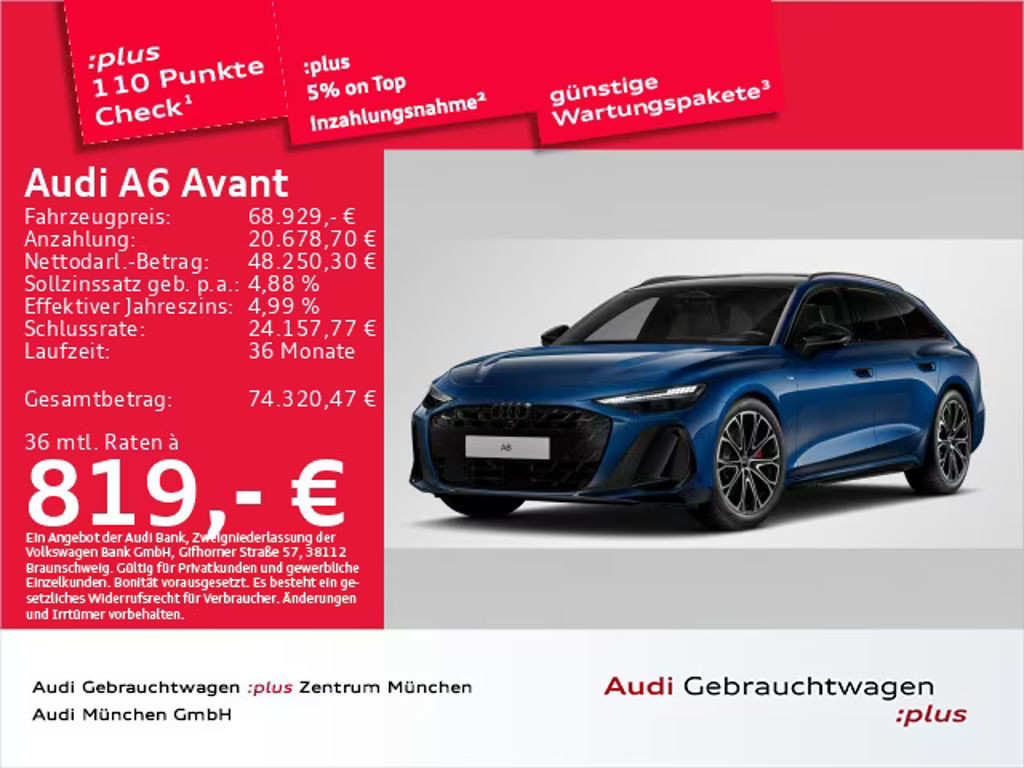 Audi A6 Avant Quattro S-Line S-Tronic