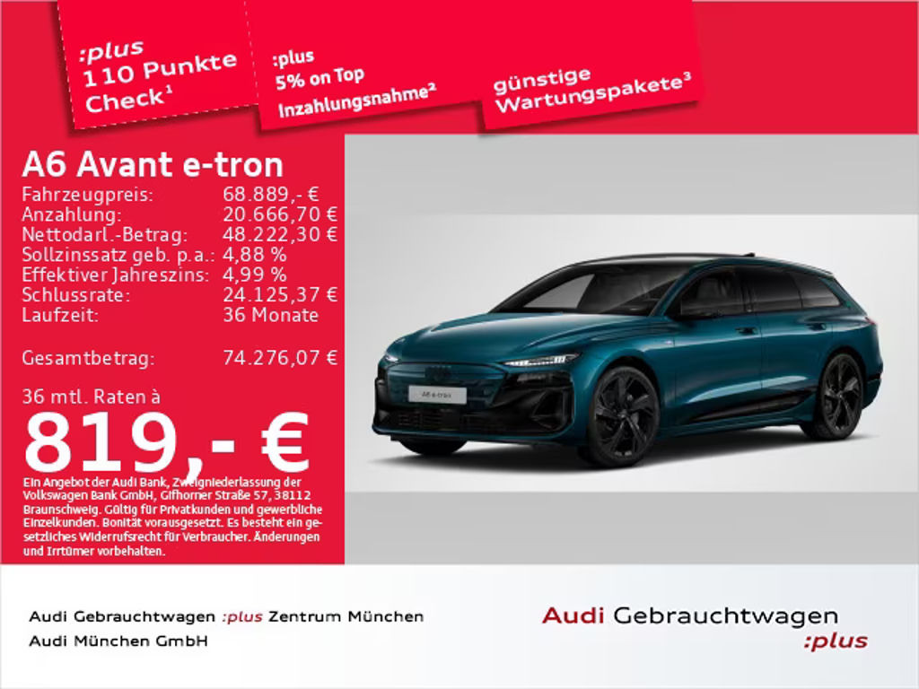 Audi A6 e-tron Avant S-Line Performance