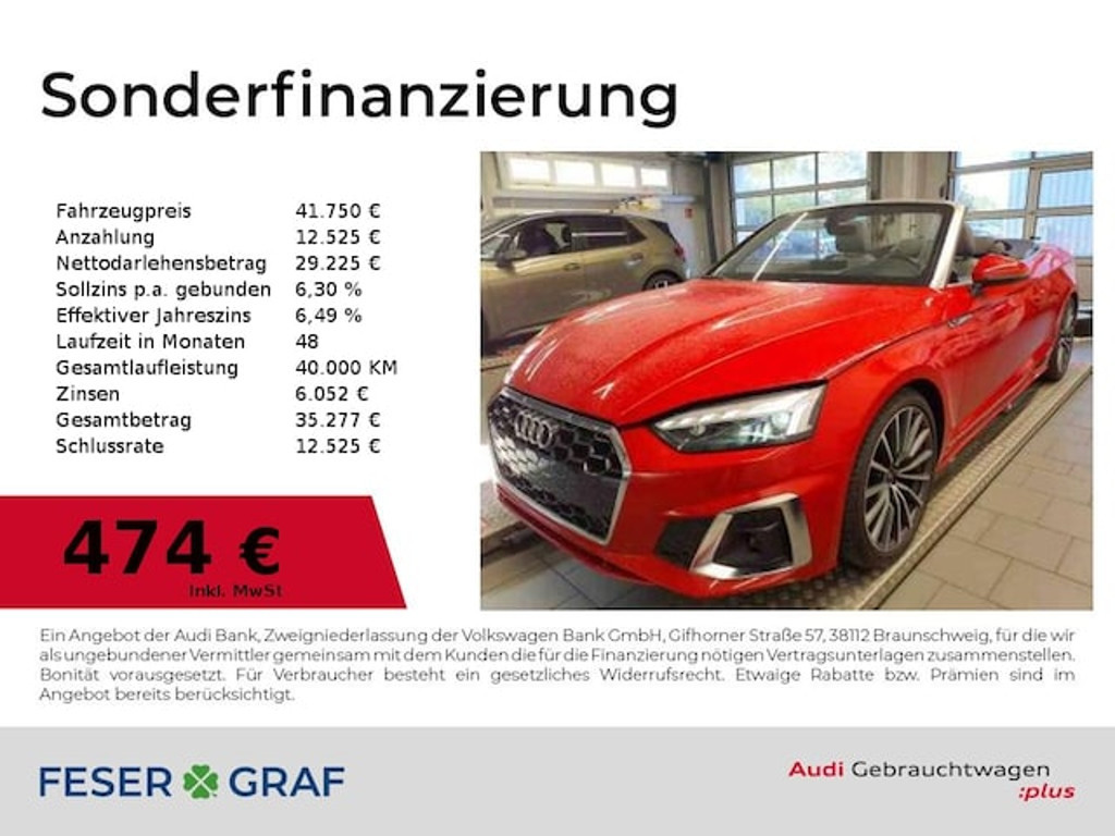 Audi A5 Cabriolet Quattro S-Tronic 45 TFSI