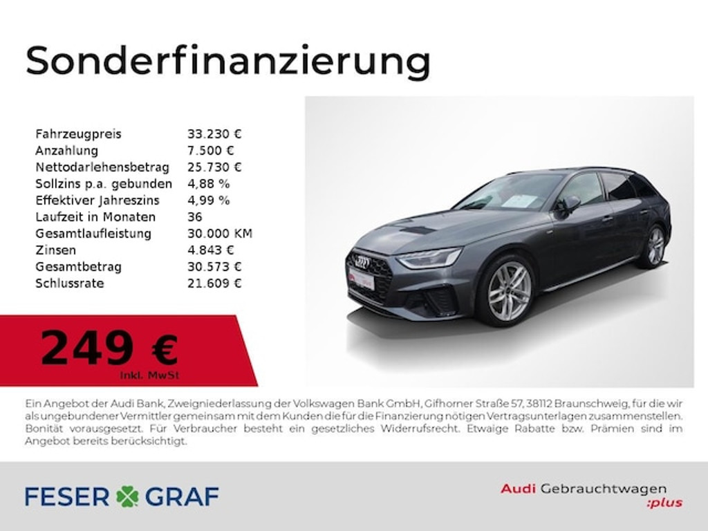 Audi A4 Avant Quattro S-Line S-Tronic 45 TFSI
