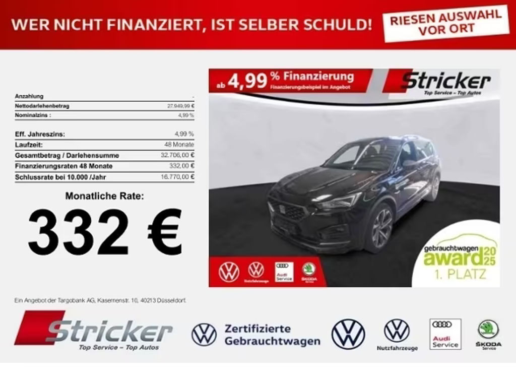 Seat Tarraco 1.4 TSI FR-lijn e-Hybrid
