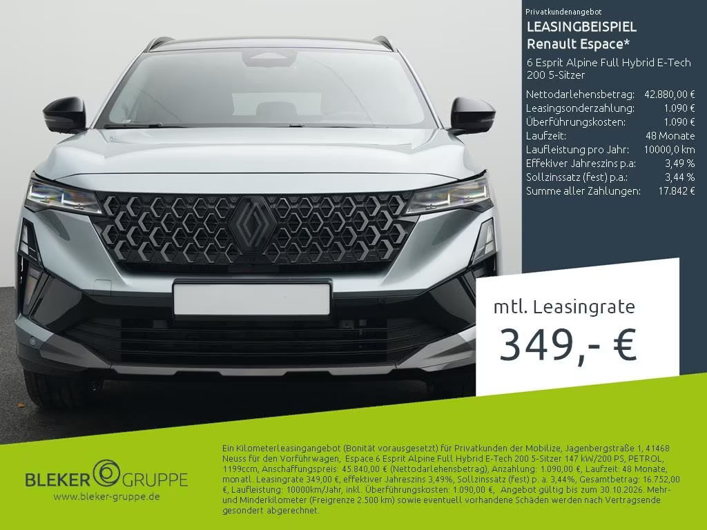 Renault Espace E-Tech Hybrid Esprit Alpine