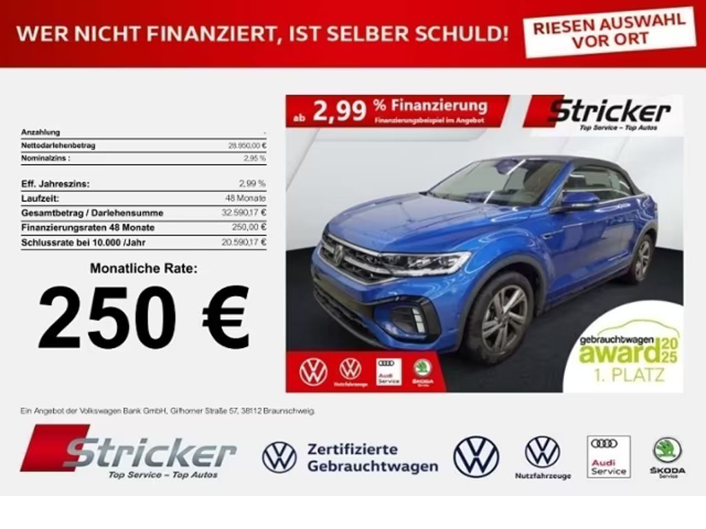 Volkswagen T-Roc DSG Cabriolet R-Line