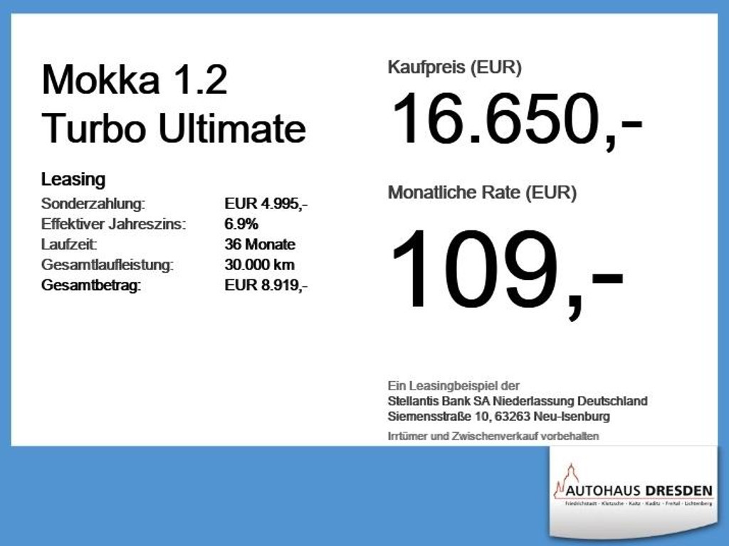 Opel Mokka Ultimate 1.2 Turbo Turbo