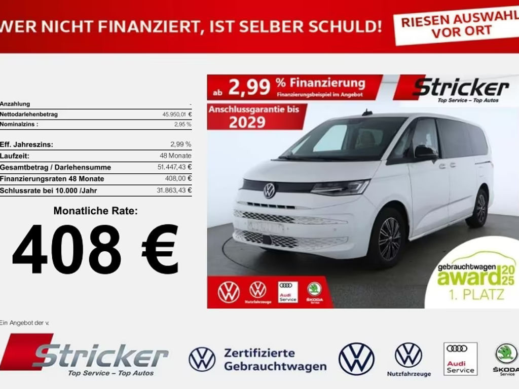 Volkswagen Multivan DSG 2.0 TDI Lang T7