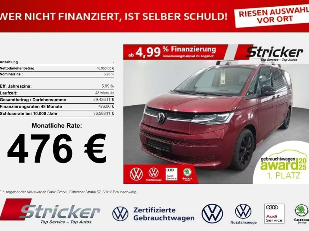 Volkswagen Multivan 2.0 TSI Lang T7