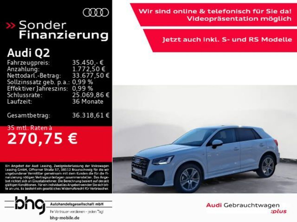 Audi Q2 Quattro S-Line S-Tronic 40 TFSI