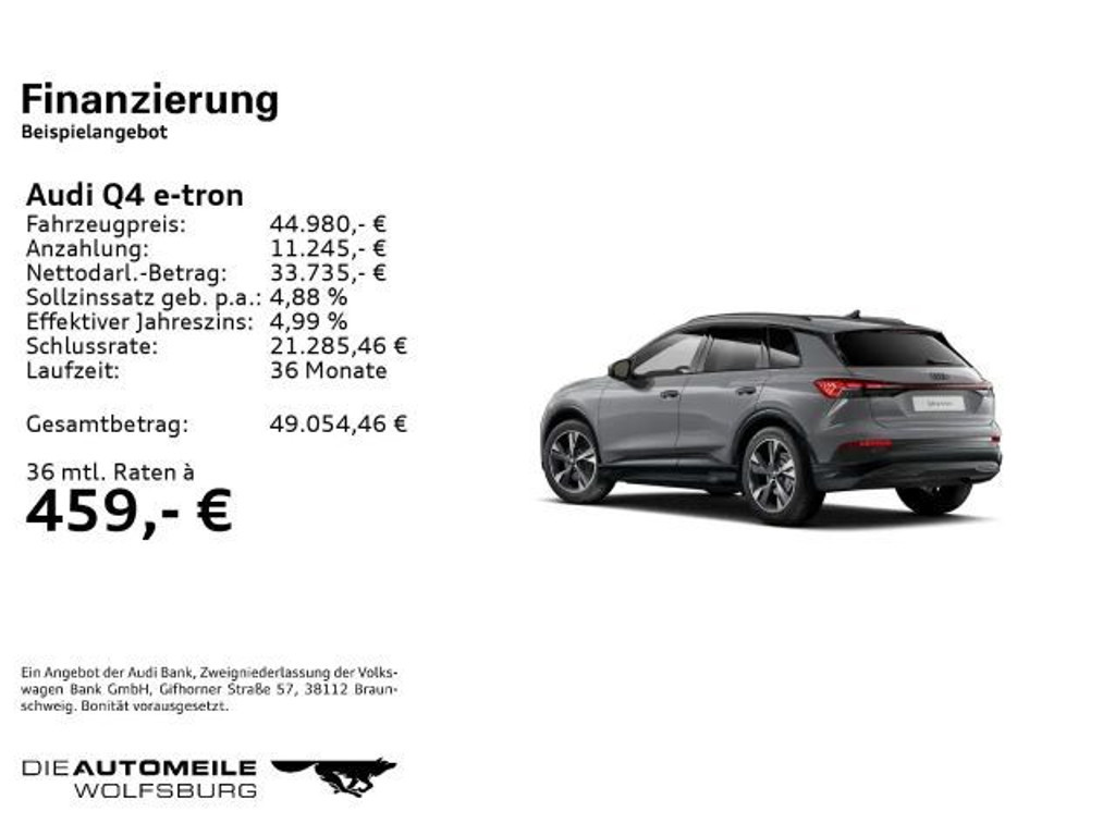 Audi Q4 e-tron 45 advanced 20"/Assistenz/PDC