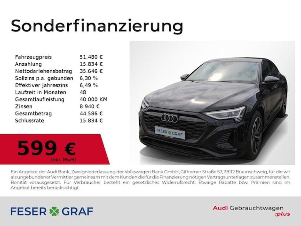 Audi Q8 e-tron Sportback Quattro S-Line 50