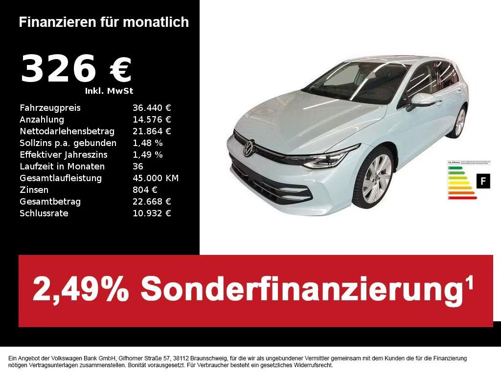 Volkswagen Golf 4Motion DSG Style Golf VIII 2.0 TSI