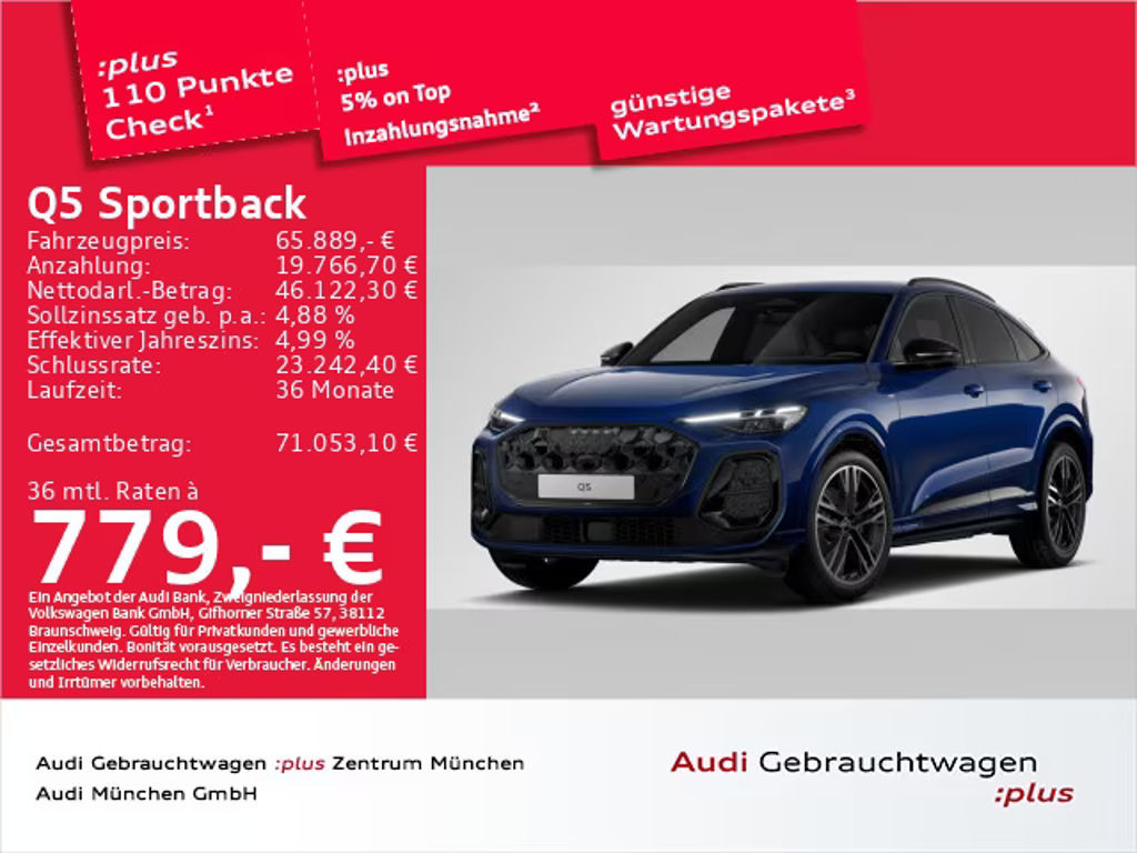Audi Q5 Sportback Quattro S-Line S-Tronic