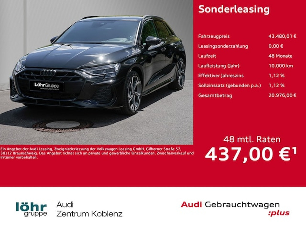 Audi A3 Sportback S-Line S-Tronic Hybride 40 TFSI