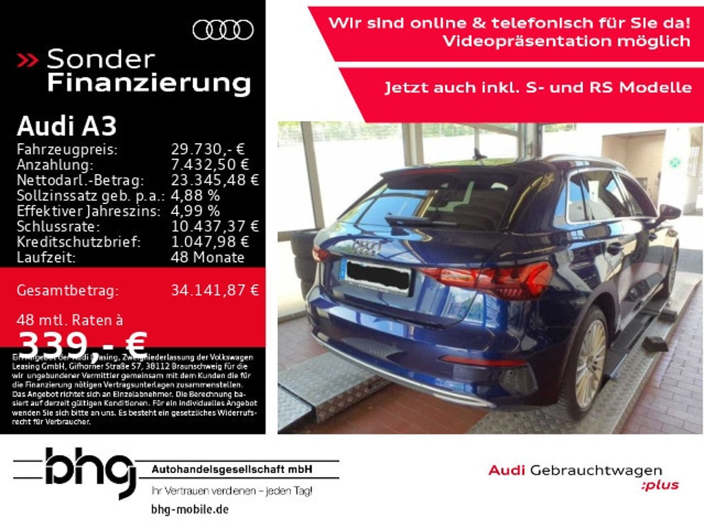 Audi A3 Sportback S-Tronic Hybride 40 TFSI