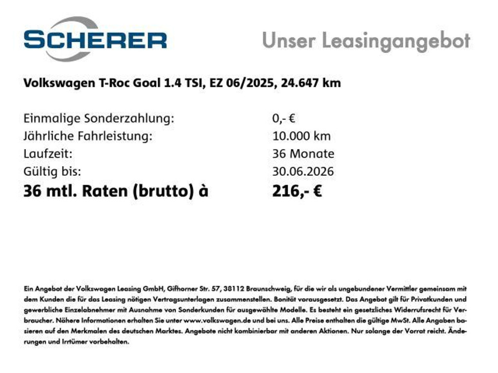 Volkswagen T-Roc 1.0 TSI